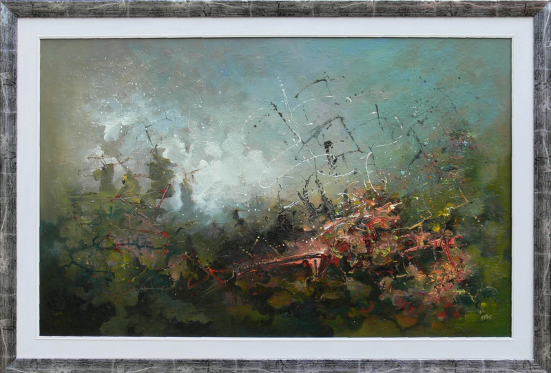 Arūnas Miliukas tapytas paveikslas Bandymas prisiminti, Abstrakti tapyba , paveikslai internetu