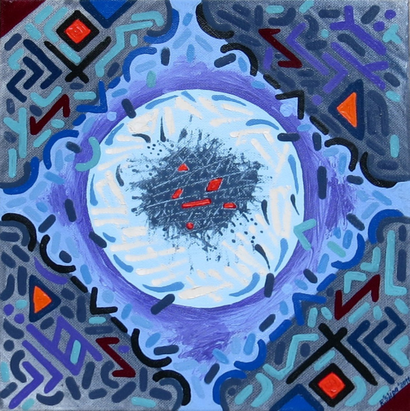 Balts - Mandala original painting by Rimantas Šlipavičius. Abstract Paintings