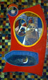 Martynas Pekarskas tapytas paveikslas Bathing canvas , Jauni ir talentingi , paveikslai internetu