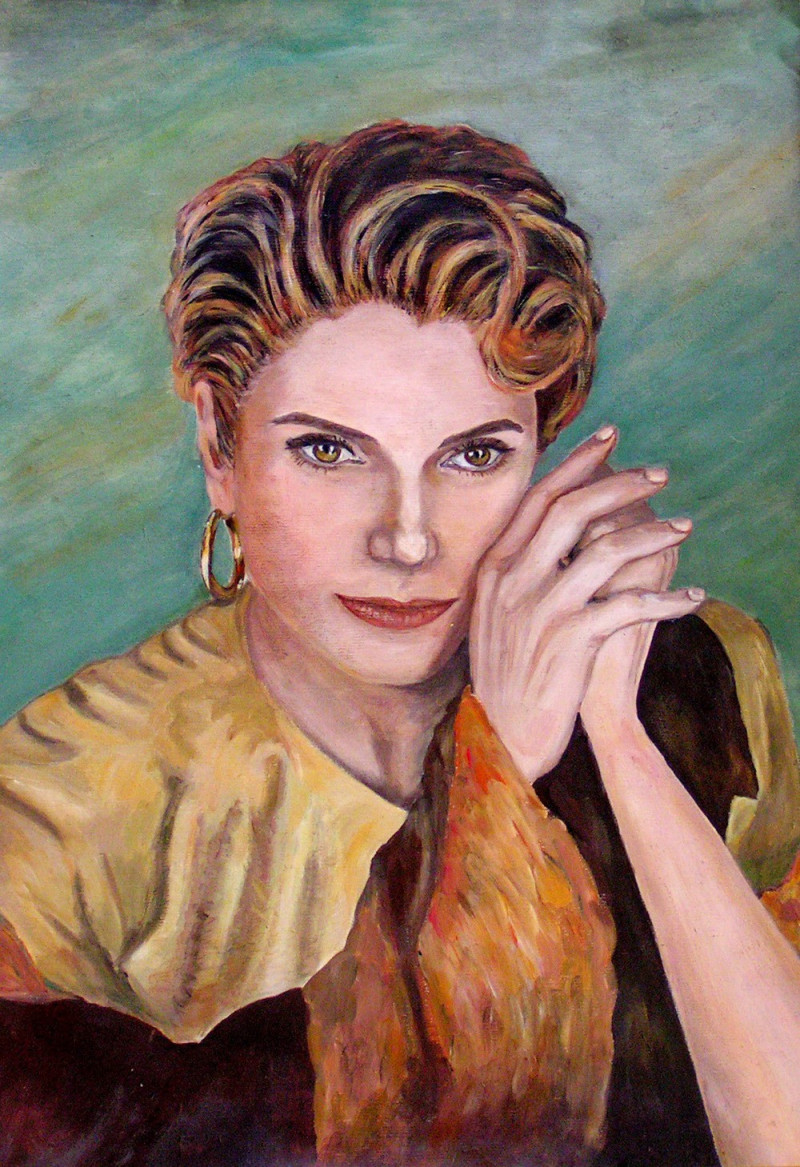 Svetlana Grigonienė tapytas paveikslas Moters portretas, Tapyba akrilu , paveikslai internetu