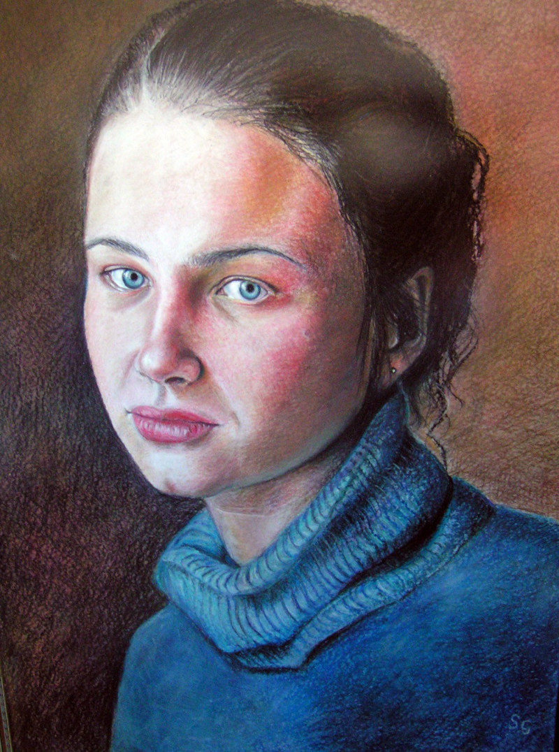 Julija original painting by Svetlana Grigonienė. Pastel