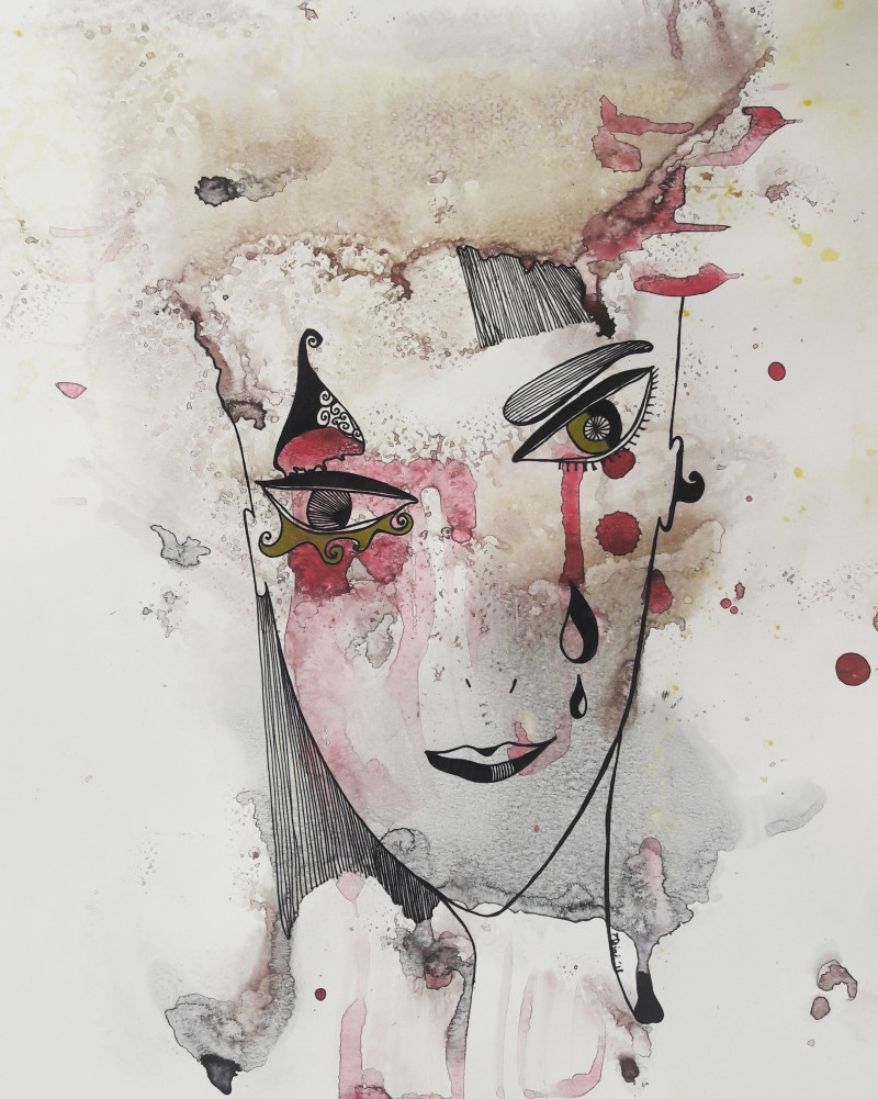 Ainė Jacytė tapytas paveikslas Skraidančios būsenėlės IX, Portretai , paveikslai internetu