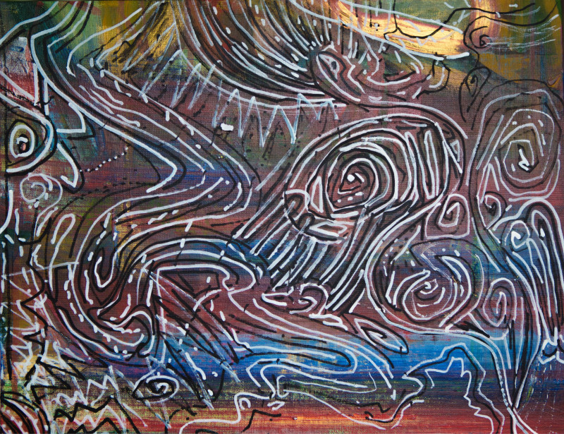 Birutė Paplauskaitė tapytas paveikslas Australija, Tapyba akrilu , paveikslai internetu