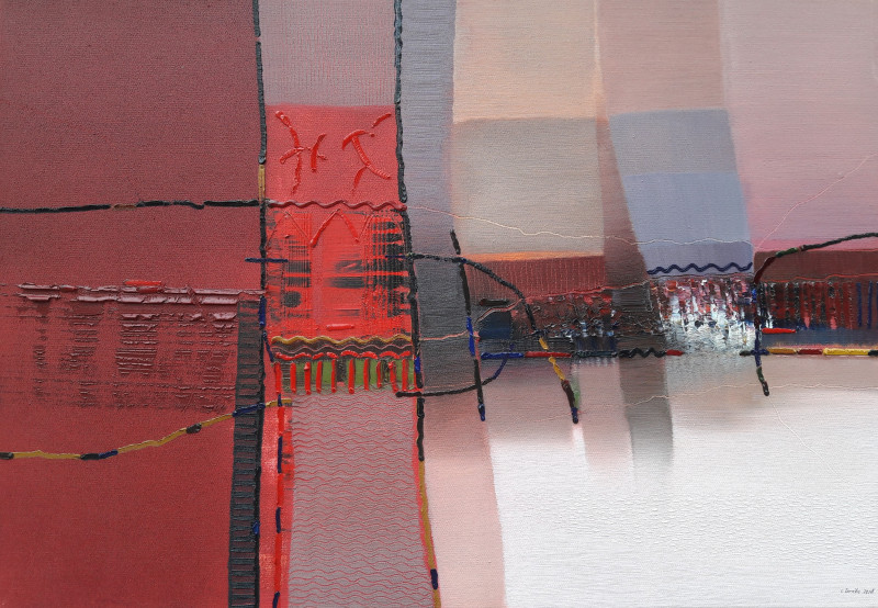 Vidmantas Zarėka tapytas paveikslas Vakaras, Linijos Menas , paveikslai internetu