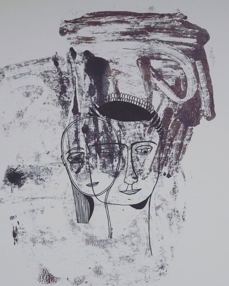 Ainė Jacytė tapytas paveikslas Tylūs I, Grafika ir spauda , paveikslai internetu