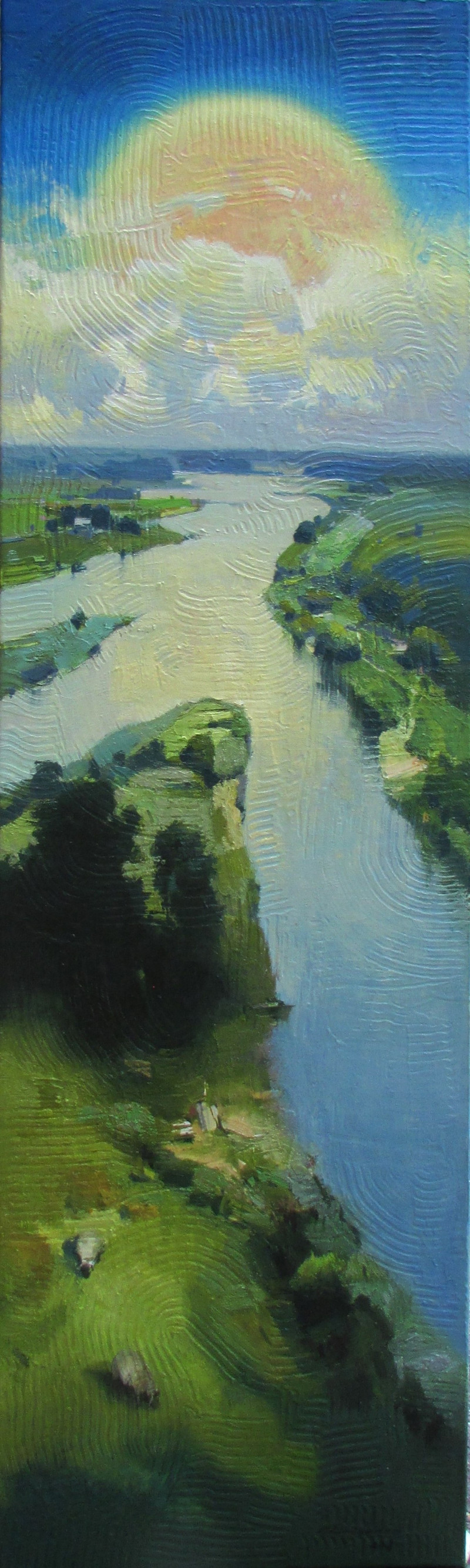Approach original painting by Vytautas Laisonas. Landscapes