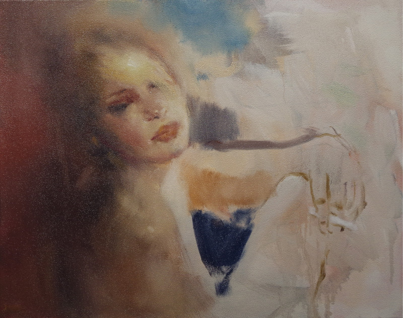 Vygandas Doveika tapytas paveikslas Cigaretė, Moters grožis , paveikslai internetu