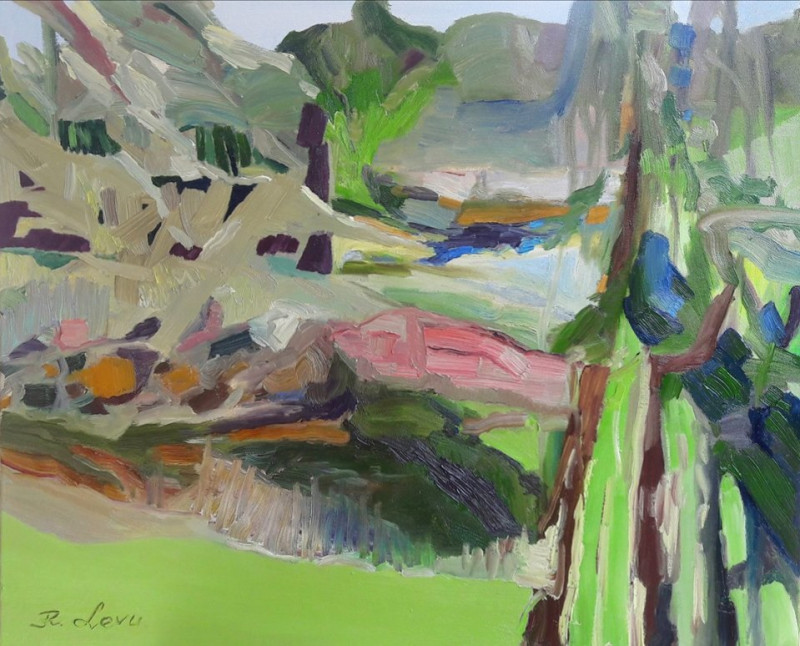 Rūta Levulienė tapytas paveikslas Vasaros peizažas, Abstrakti tapyba , paveikslai internetu