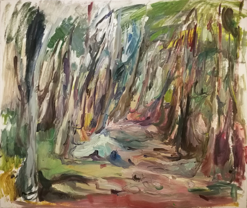 Rūta Eidukaitytė tapytas paveikslas Alsuojantys medžiai, Abstrakti tapyba , paveikslai internetu