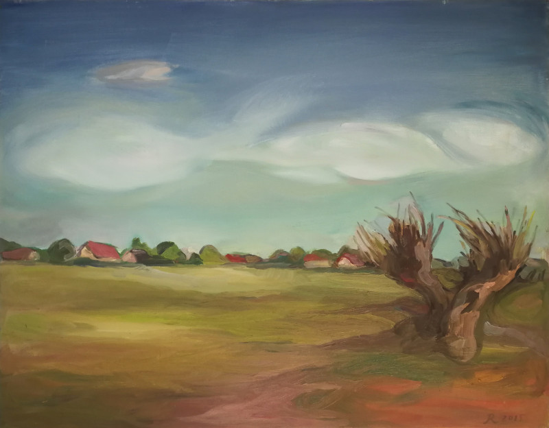 Rūta Eidukaitytė tapytas paveikslas Rapsų laukas , Tapyba aliejumi , paveikslai internetu