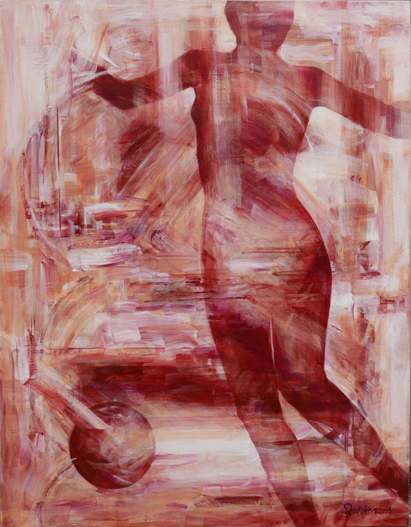 Skaidra Savickas tapytas paveikslas Žaidimas, Abstrakti tapyba , paveikslai internetu