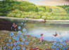 Jolanta Grigienė tapytas paveikslas Nubėganti, Tapyba su žmonėmis , paveikslai internetu