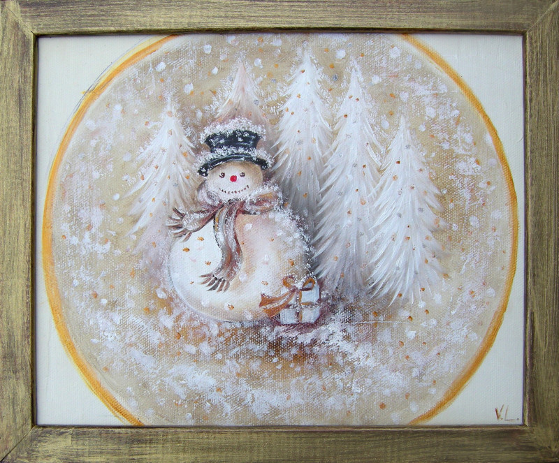 Viktorija Labinaitė tapytas paveikslas Žiema, Animalistiniai paveikslai , paveikslai internetu