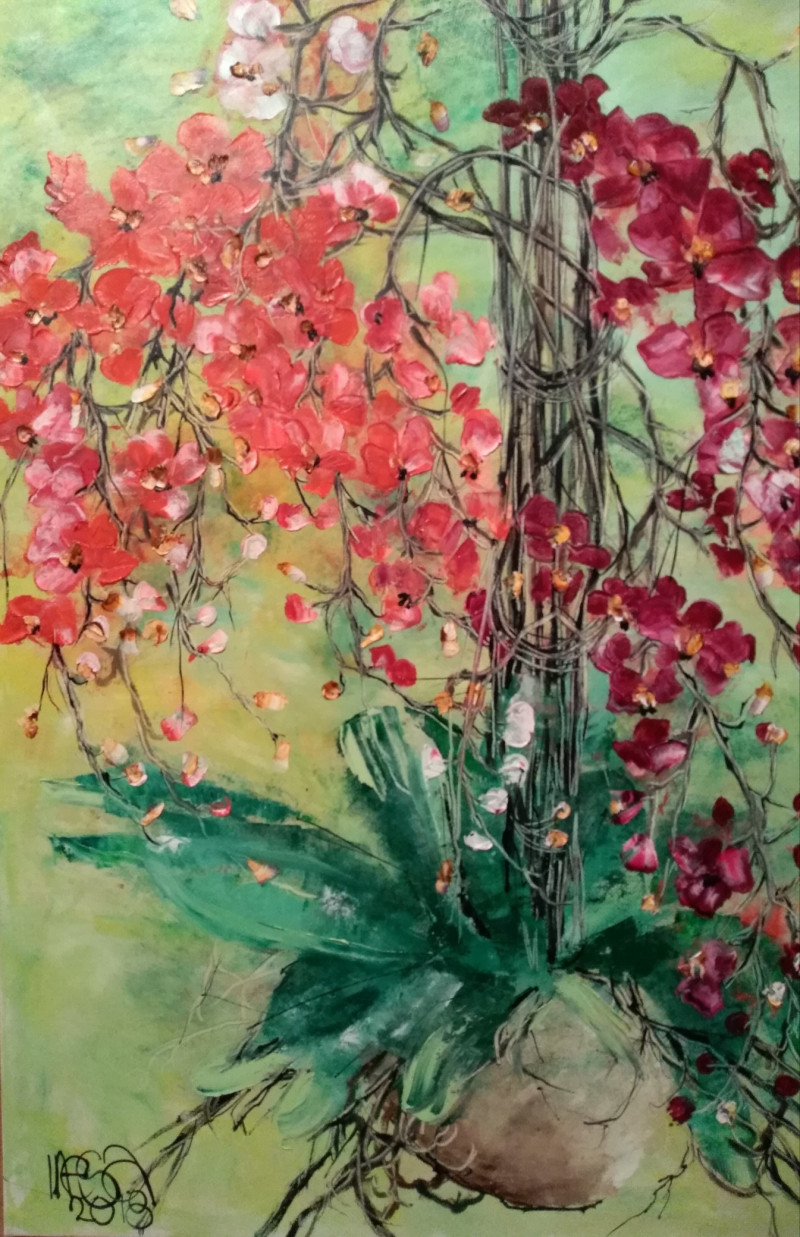 Inesa Škeliova tapytas paveikslas Orchidėja 1, Gėlės , paveikslai internetu