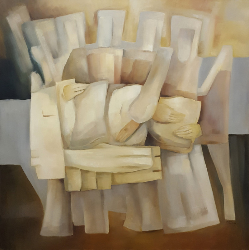 Irina Troma tapytas paveikslas Dvasia, Abstrakti tapyba , paveikslai internetu