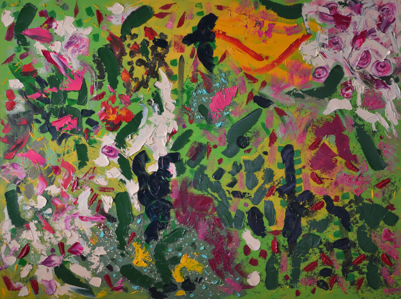 Giedrė Balčiūnaitė tapytas paveikslas Summer field, Abstrakti tapyba , paveikslai internetu