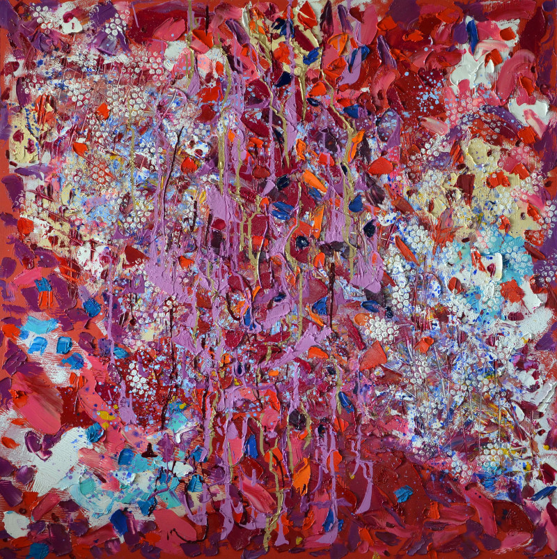 Giedrė Balčiūnaitė tapytas paveikslas Red in me , Abstrakti tapyba , paveikslai internetu