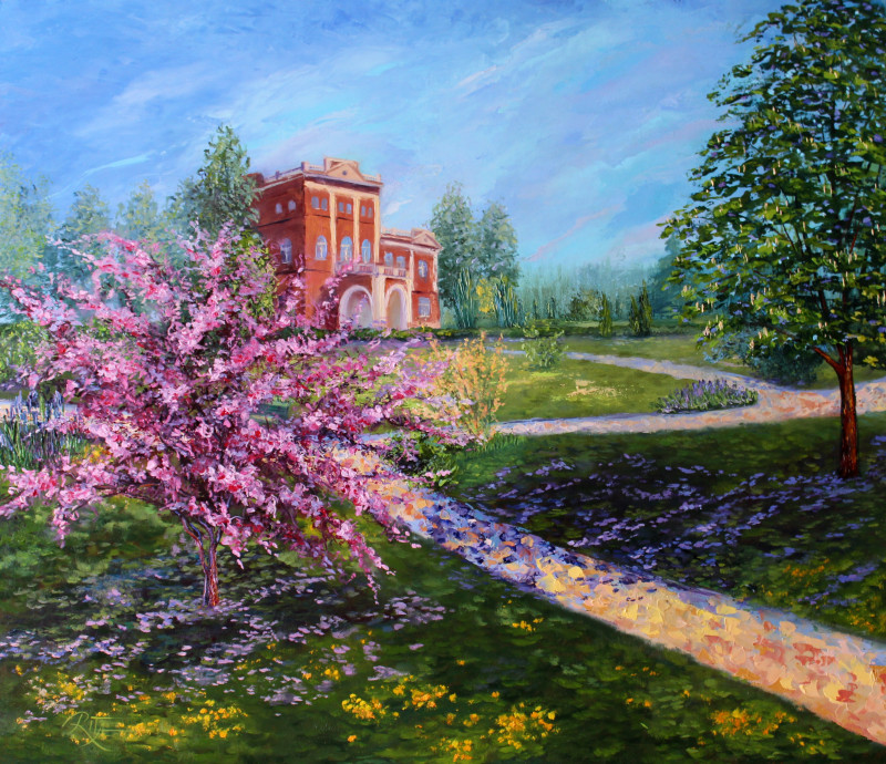 Park original painting by Rita Medvedevienė. Paintings With Spring