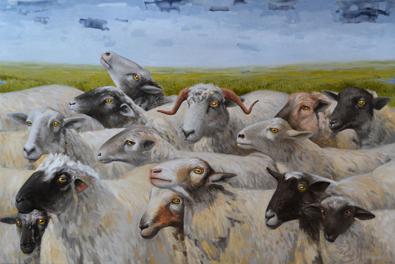 Find Me original painting by Artūras Braziūnas. Animalistic Paintings