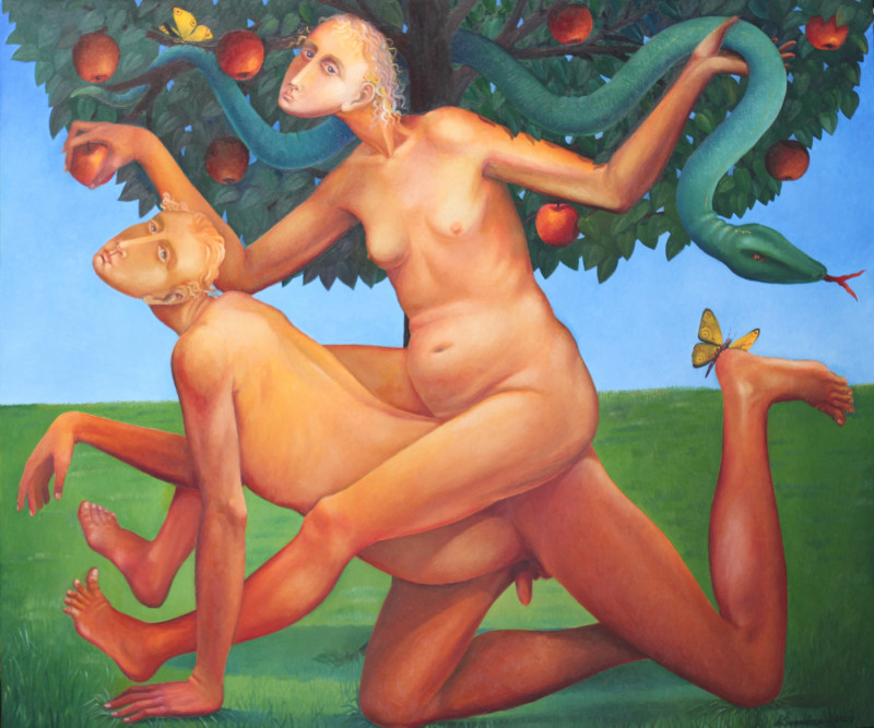 Arnoldas Švenčionis tapytas paveikslas Adomas ir Ieva, Išlaisvinta fantazija , paveikslai internetu