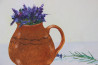 Still Life With Lavender original painting by Onutė Juškienė. Still Life For Kitchen