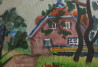Thomas Mann House in Nida original painting by Kazys Abramavičius. Watercolor painting