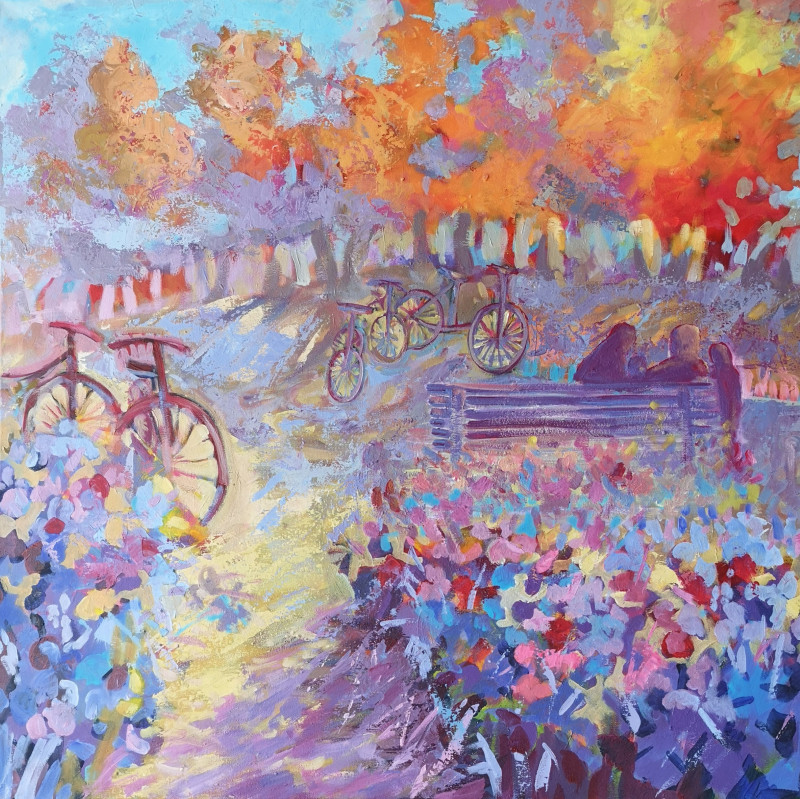 Morning In The Park original painting by Eglė Lipinskaitė. Landscapes