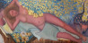 Ramunė Kliukaitė tapytas paveikslas Svajones pinsiu iš gėlių, Aktas , paveikslai internetu