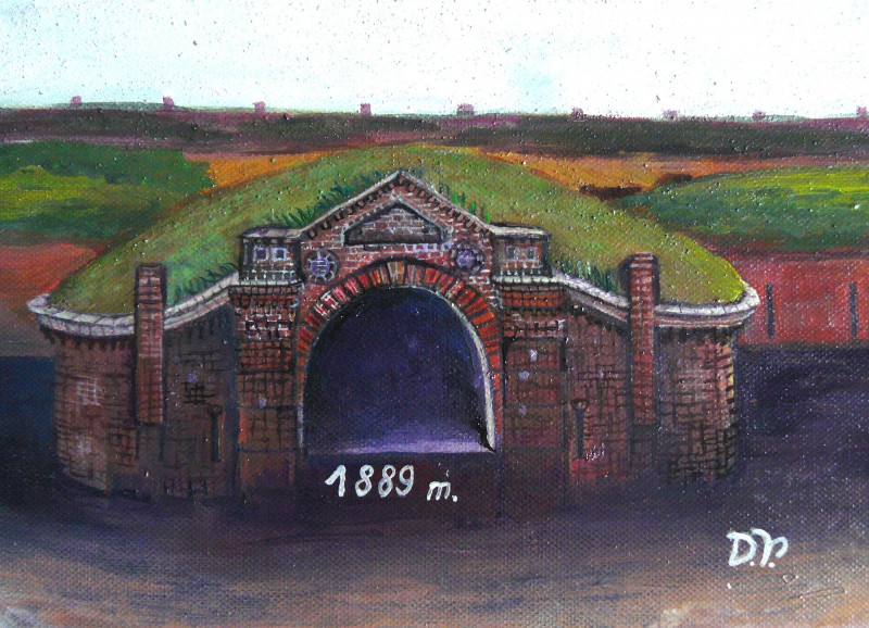 Original Entrance of VI Fort original painting by Dalius Virbickas. Landscapes