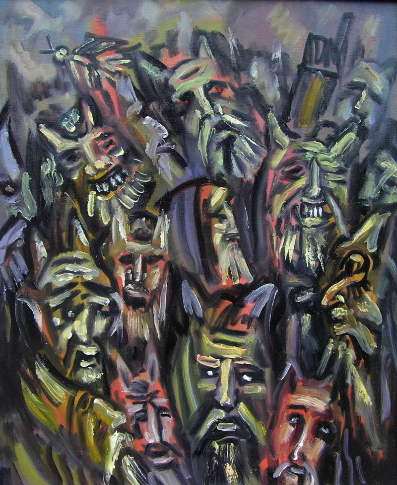 Leonardas Černiauskas tapytas paveikslas Užgavėnės Žemaitijoje, Tapyba aliejumi , paveikslai internetu