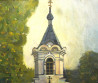 Kaunas Christ's Resurrection Church original painting by Dalius Virbickas. Acrylic painting