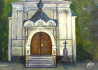 Kaunas Christ's Resurrection Church original painting by Dalius Virbickas. Acrylic painting