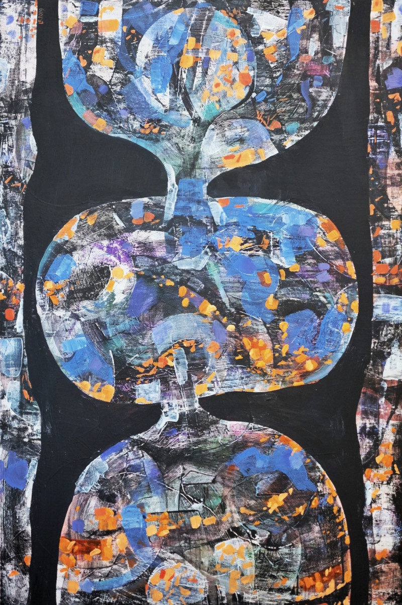 Redas Lučiūnas tapytas paveikslas Šermukšnio pulsas, Abstrakti tapyba , paveikslai internetu