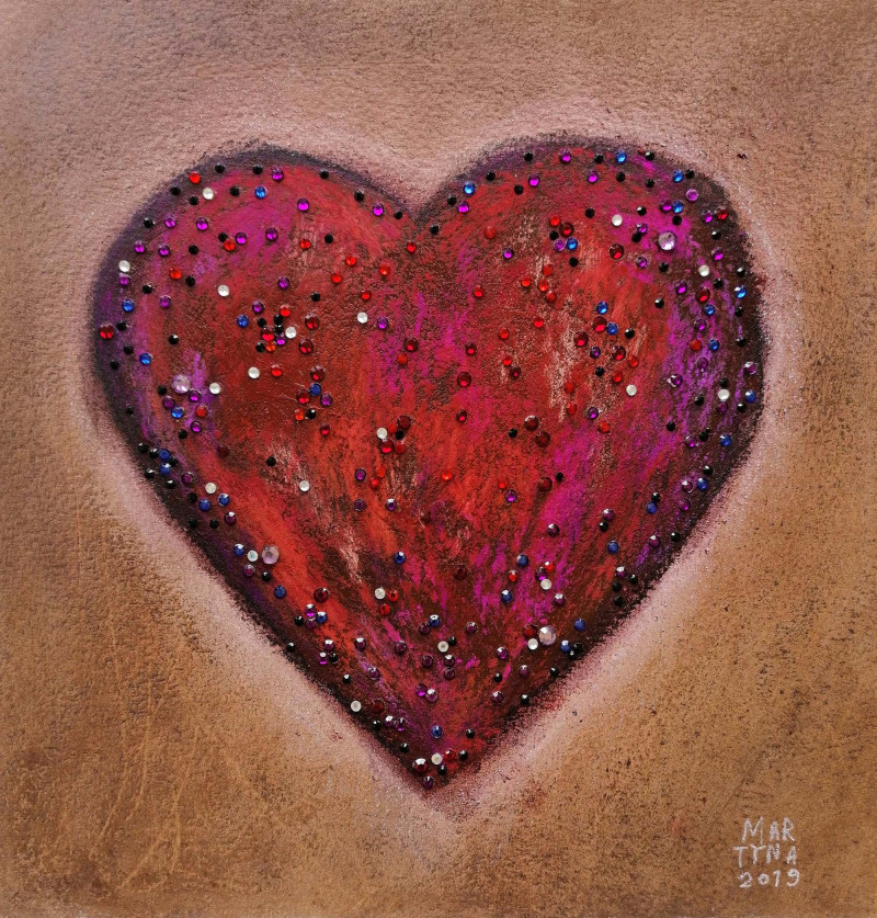 Martyna Jančaitytė tapytas paveikslas Širdis, Mados iliustracija , paveikslai internetu