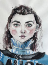 Agnė Laurinavičiūtė Liakienė tapytas paveikslas Mūza, Mados iliustracija , paveikslai internetu