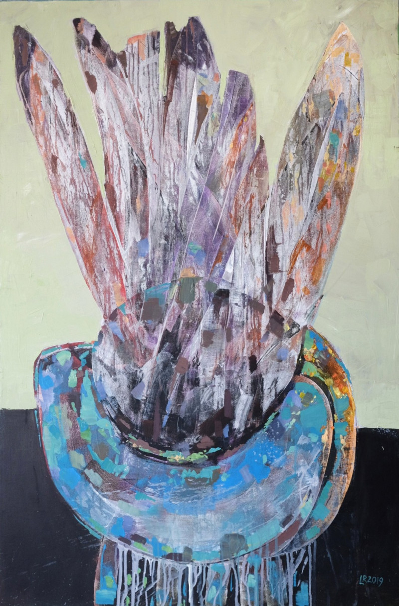 Redas Lučiūnas tapytas paveikslas Augalas vazone, Abstrakti tapyba , paveikslai internetu