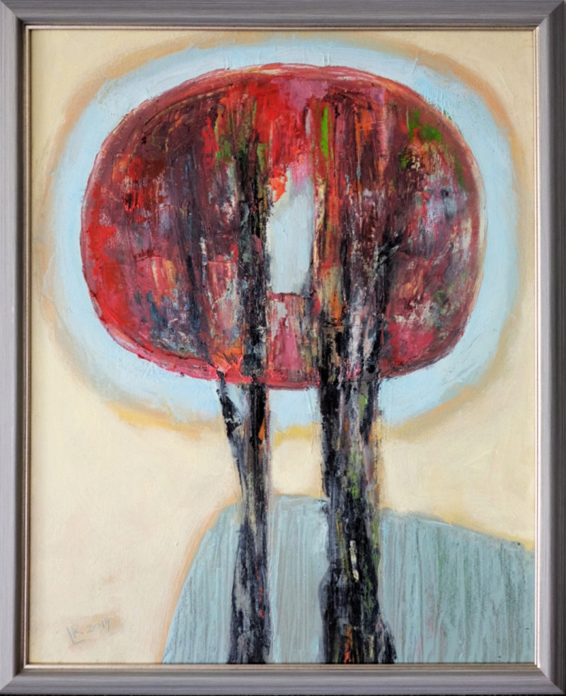 Redas Lučiūnas tapytas paveikslas Suaugę medžiai, Abstrakti tapyba , paveikslai internetu
