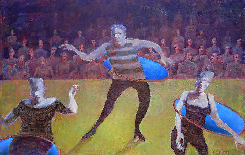 Eglė Colucci tapytas paveikslas Lanko Sukimas Nacionaliniame Dramos Teatre, Šokis ir muzika , paveikslai internetu