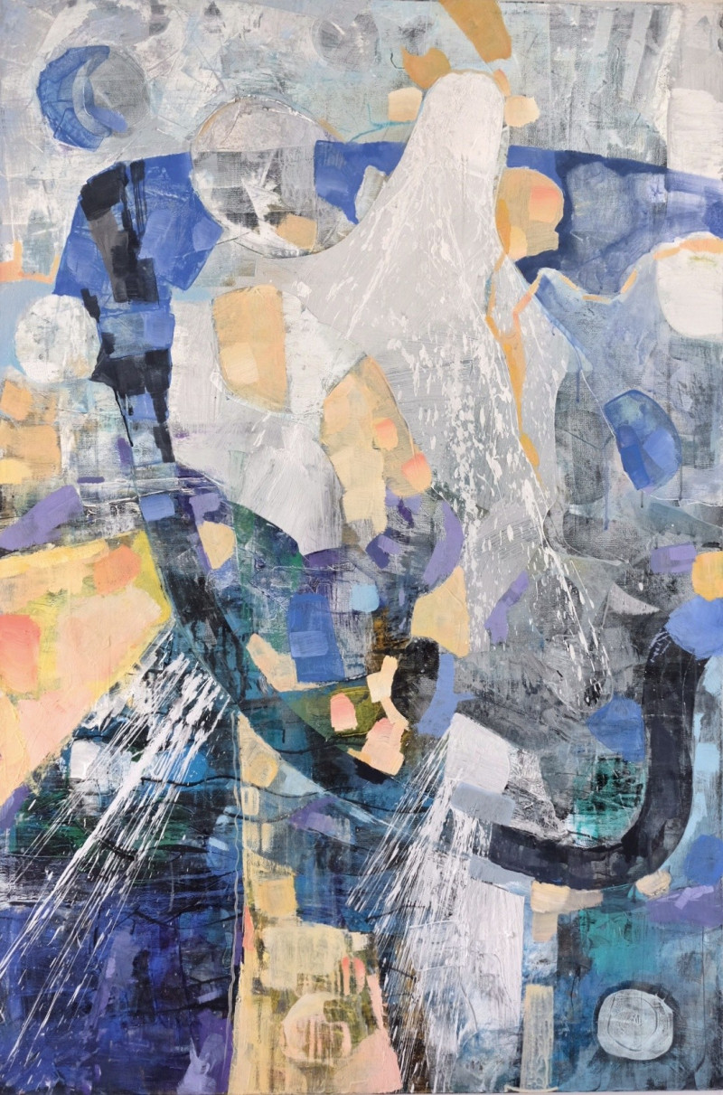Redas Lučiūnas tapytas paveikslas Paliekant užburiantį ratą, Abstrakti tapyba , paveikslai internetu