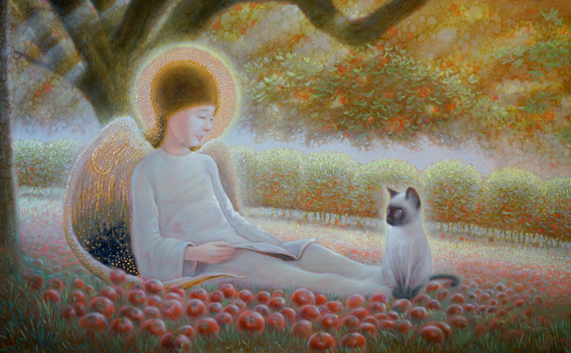 After Trip original painting by Ramūnas Naumavičius. Angels