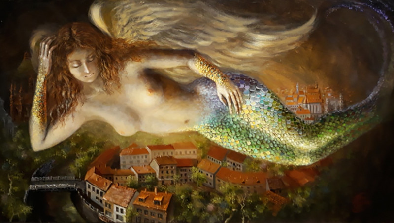 Petras Kostinas tapytas paveikslas Amžinoji užupietė, Fantastiniai paveikslai , paveikslai internetu