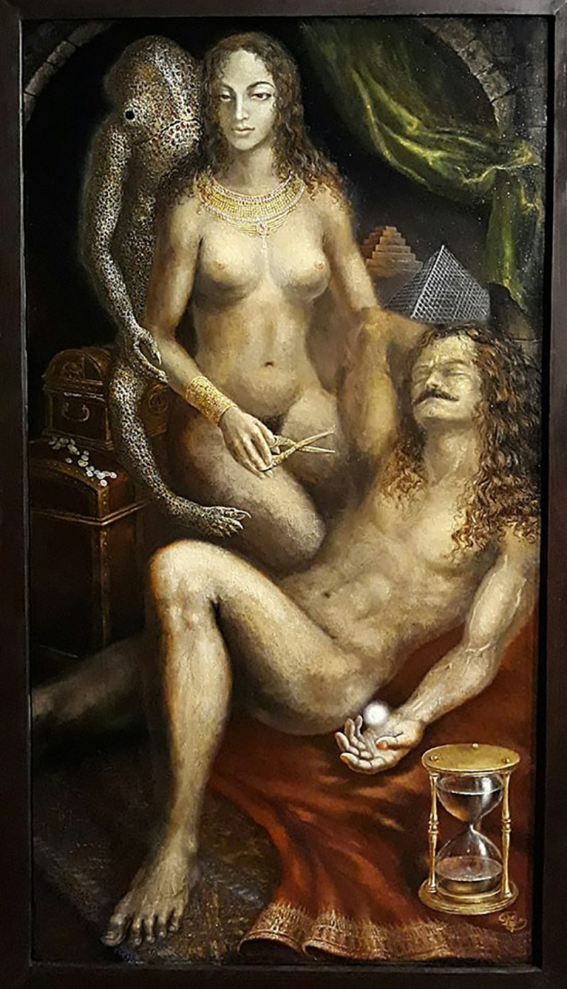 Petras Kostinas tapytas paveikslas Kiekvienam savo, Tapyba su žmonėmis , paveikslai internetu