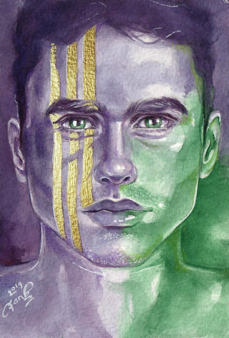 Simona Jankauskaitė tapytas paveikslas Emerald, Tapyba su žmonėmis , paveikslai internetu