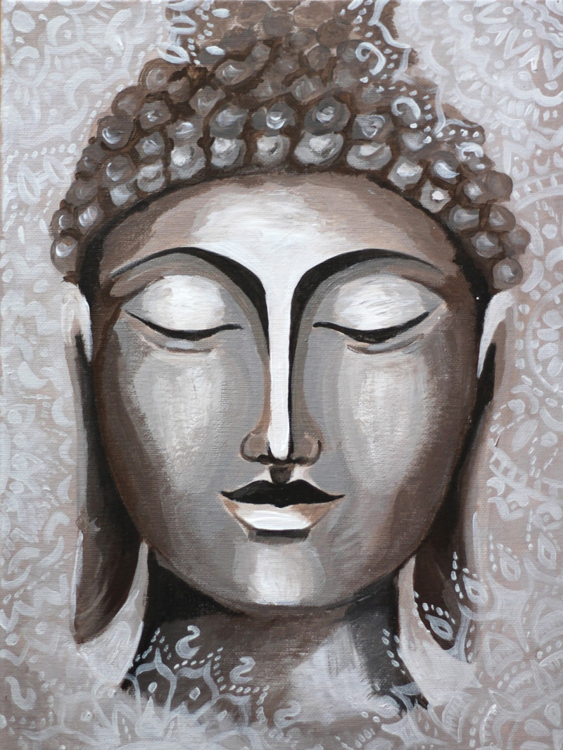 Agnė Mitkutė tapytas paveikslas Ramusis Buda, Darbo kambariui , paveikslai internetu