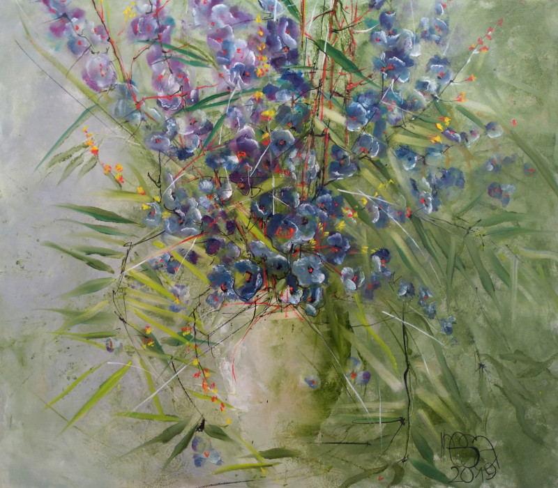 Bouquet 43 original painting by Inesa Škeliova. Flowers