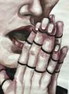 Agnė Laurinavičiūtė Liakienė tapytas paveikslas Strazdo akys, Mados iliustracija , paveikslai internetu