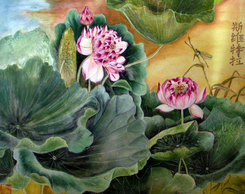 Svetlana Grigonienė tapytas paveikslas Nuostabiosios, Gėlės , paveikslai internetu