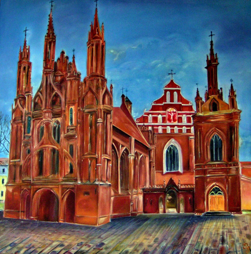 Svetlana Grigonienė tapytas paveikslas Šv. Onos bažnyčia, Kita technika , paveikslai internetu