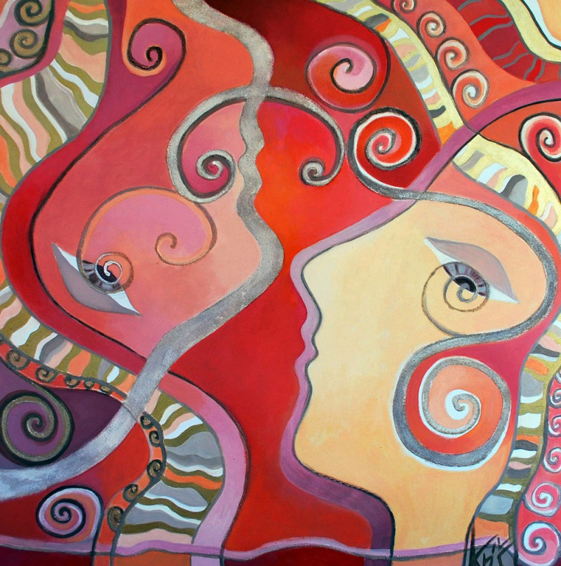 Natalija Kriščiūnienė tapytas paveikslas Saldusis salsa, Tapyba akrilu , paveikslai internetu