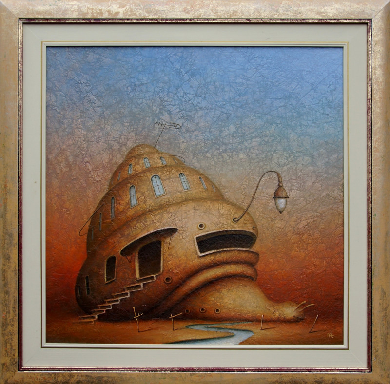 Snail original painting by Arūnas Miliukas. Freed Fantasy